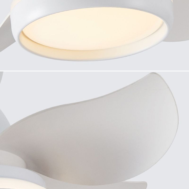 Metal Fan Shape Ceiling Fan Kid Style Single-Light Ceiling Fans Fixtures