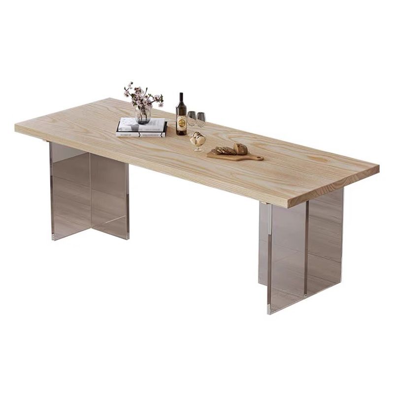 Modern Dining Set 1/2/5 Pieces Rectangle Pine Wood Dining Table for Dining Room Kitchen