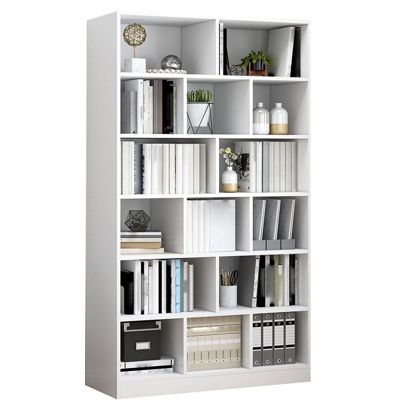 Modern Style Bookshelf Closed Back Wood Bookcase for Home Use