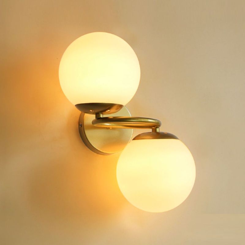 Modern Style Glass Wall Lamp Living Room Wall Mounted Light Fixture