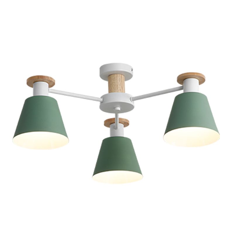 Moderne Kegelschatten Deckenlampe Metall mehrköpfige Deckenbeleuchtung für Restaurant