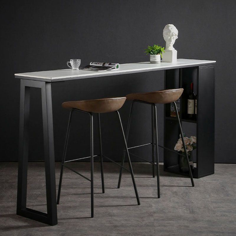 Tavolo da bar da cocktail di altezza da 42 pollici in stile industriale tavolo di conservazione della barra in metallo