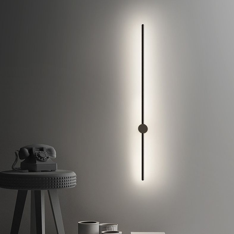 Soggiorno LED SCONCE LUMINA ALLA LAMA NORME NORME NORME MONTO MONTO CON OMBIO DI METALE LINEA