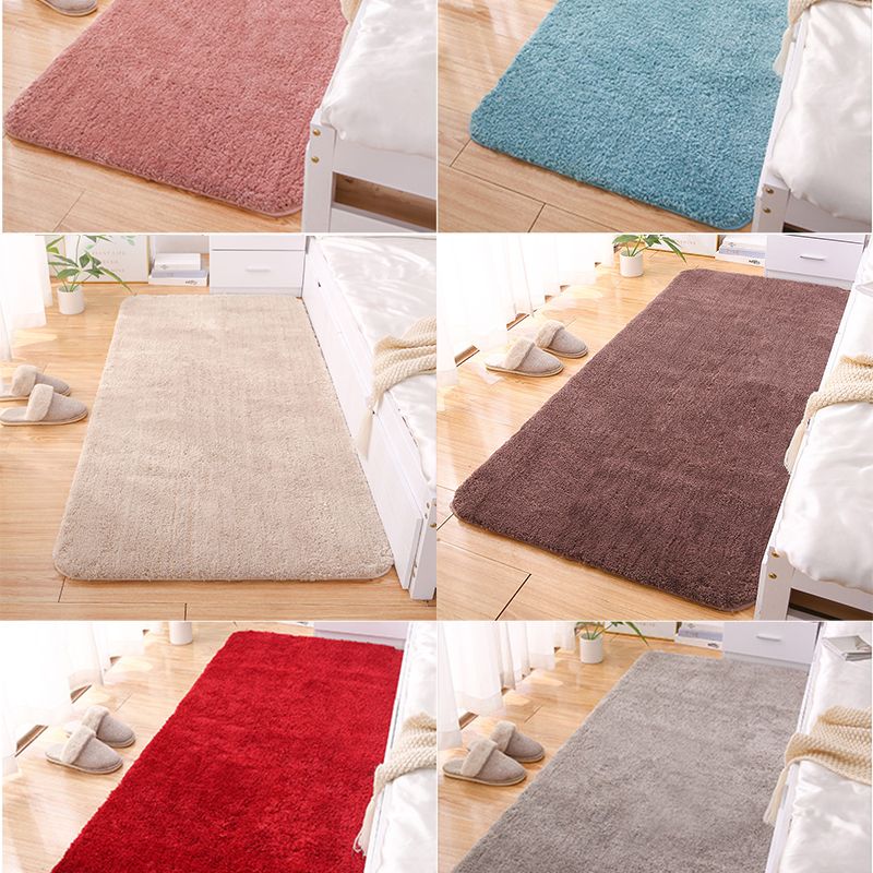 Minimalist Plain Rug Multi Color Polypropylene Area Rug Anti-Slip Machine Washable Carpet for Home Decoration