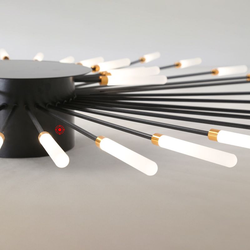 Multi-head Sputnik Semi-ceiling Light Modern Acrylic Semi Flushmount Ceiling Light for Bedroom