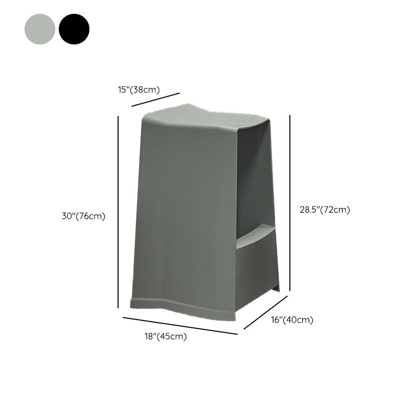 Plastic Bar Stool Modern Style Backless Bar Stools for Living Room