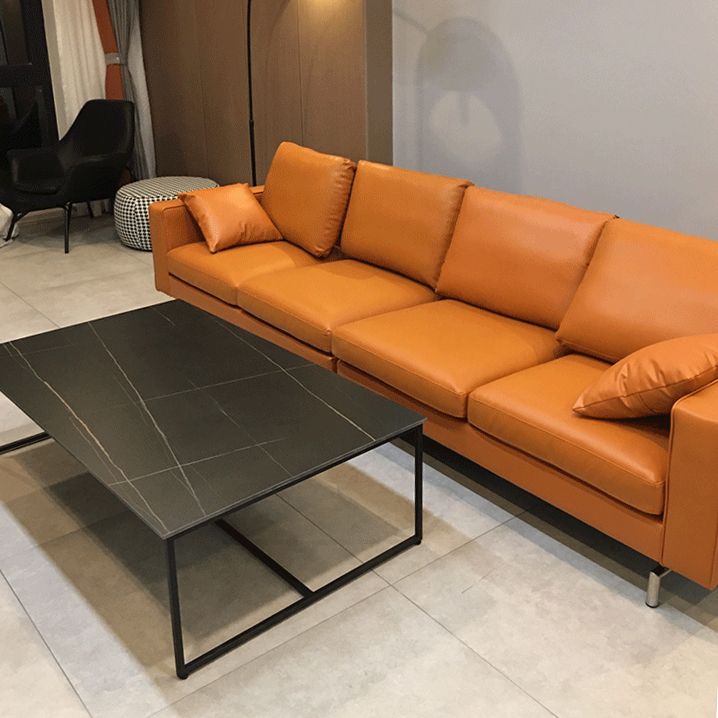 Trestle Base Design Cocktail Table Black Gold/white Coffee Table