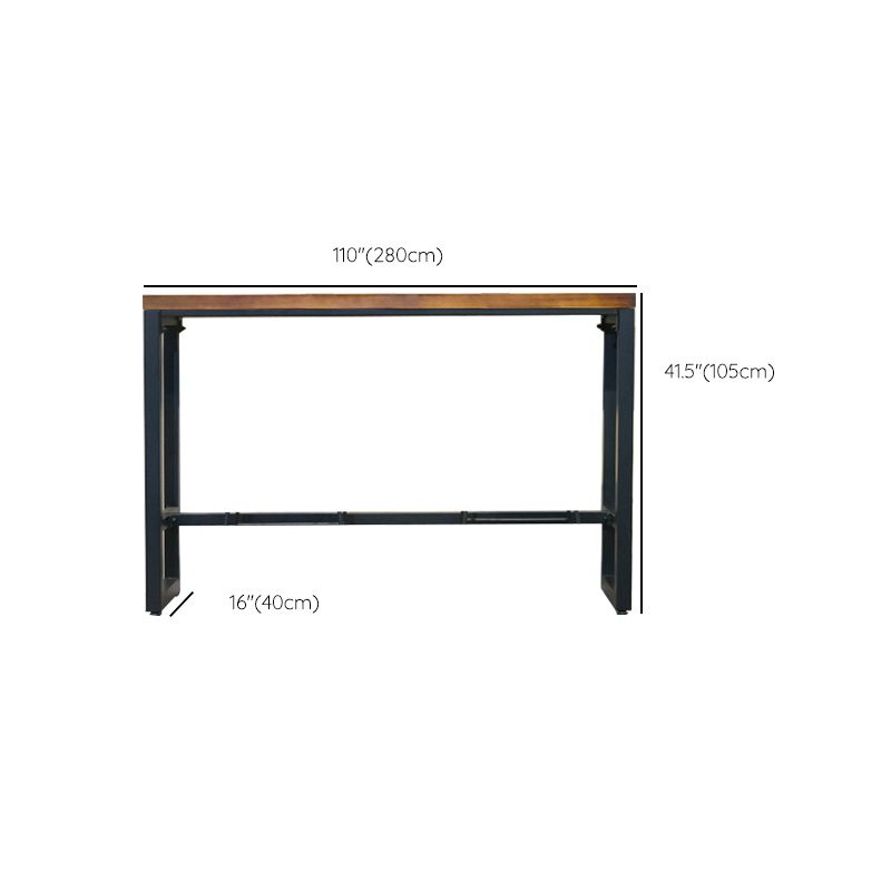 1/2/3/4/5 Pieces Modern Rectangular Pub Table Set Wooden Counter Table with Stools