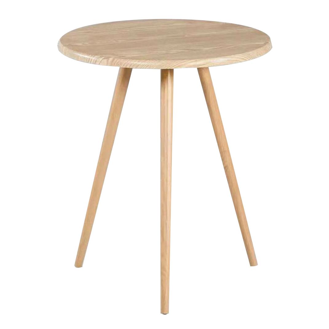 28.74" Tall Contemporary Style Side End Table Wooden 3 Legs Round Sofa Side Accent Table