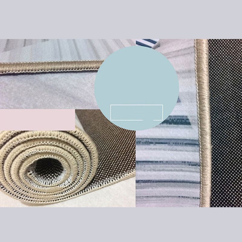 Aesthetic Contemporary Rectangle Rug Simplicity Geometry Pattern Indoor Rug Polyester Washable Indoor Carpet for Home Decor