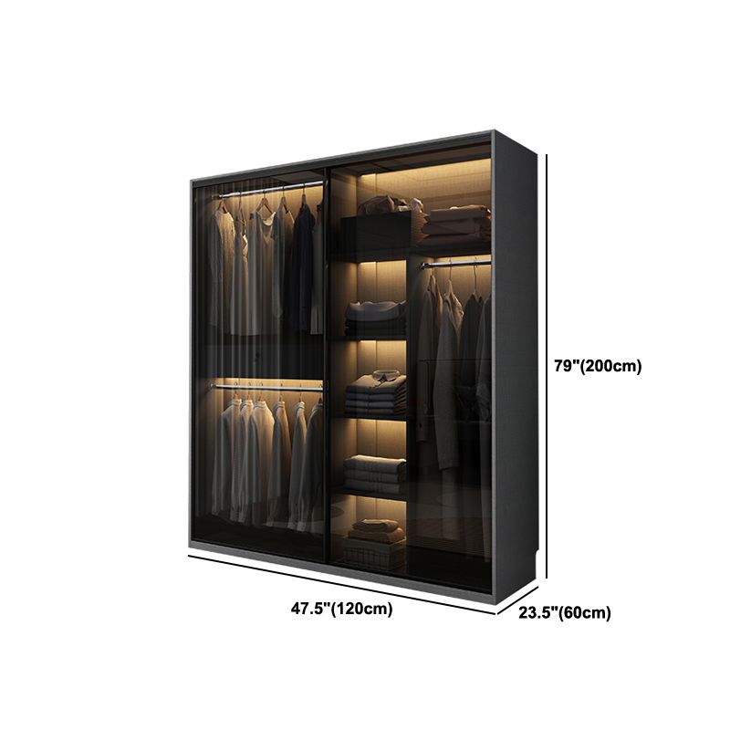 Mirrored Finish Cabinet with Glass Door Modern Interior Storage Cabinet