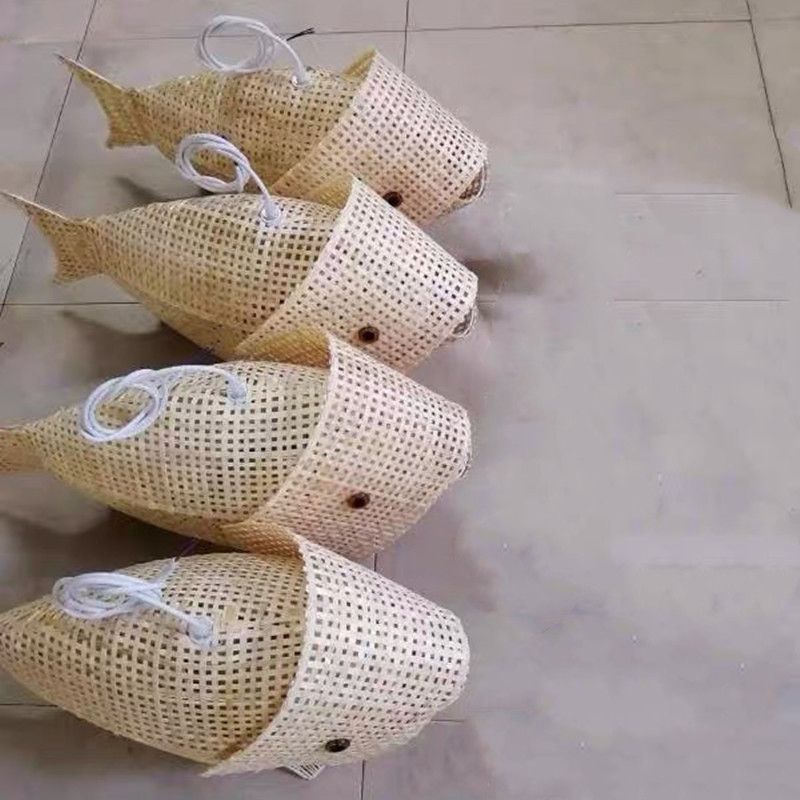 1-Light Bamboo Suspended Lighting Fixture Chinese Pendant Light Kit for Dining Room