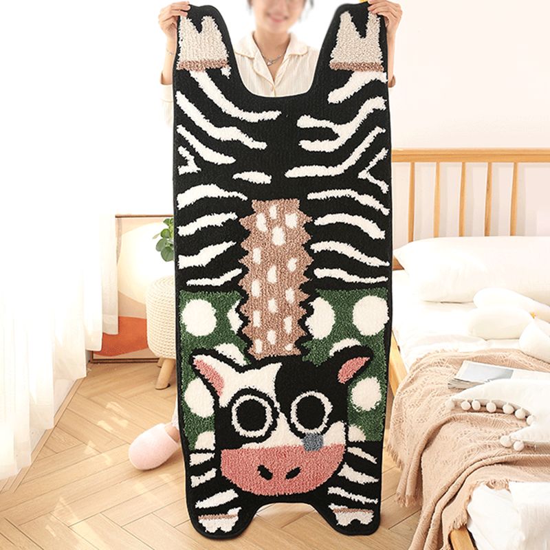Novelty Multicolor Trendy Area Carpet Polyester Animals Print Indoor Rug Anti-Slip Backing Carpet for Living Room