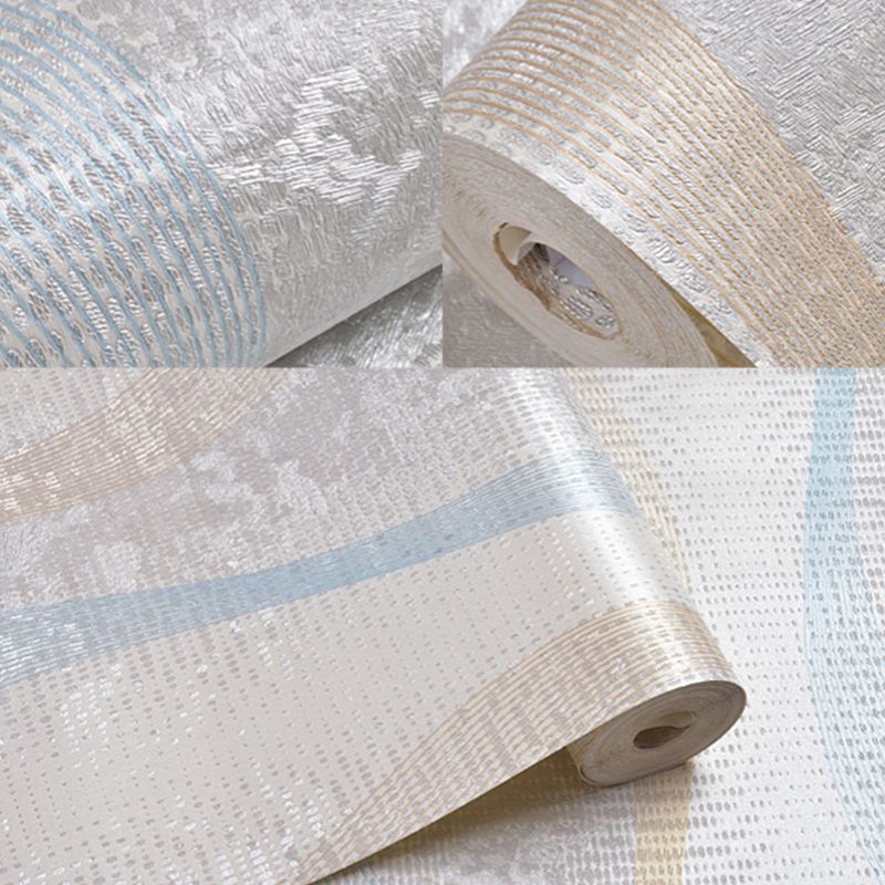 Modernist 57.1 sq ft Wallpaper Curve Moisture Resistant Wall Art in Pastel Color