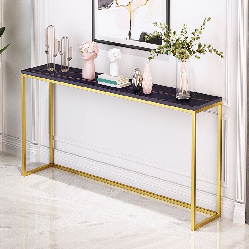 29.53" Tall Glam Console Table Stain Resistant Accent Table with 1 Shelf