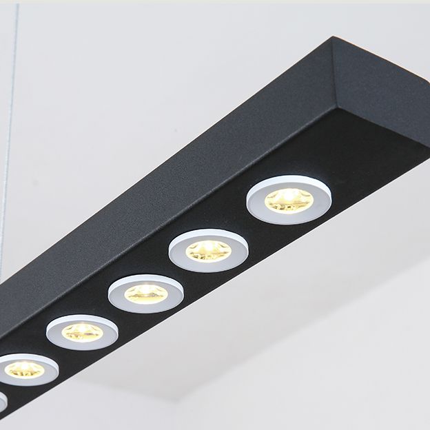 Lumière de lustre à bande longue à bande passante moderne pour salle à manger de cuisine