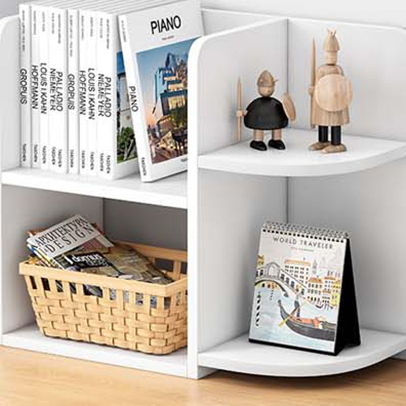 Closed Back Bookshelf Engineered Wood Contemporary Bookcase with Shelves