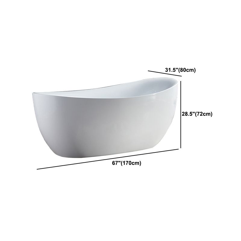 Modern Acrylic Bath Tub Freestanding Matte Finish Bathtub for Home