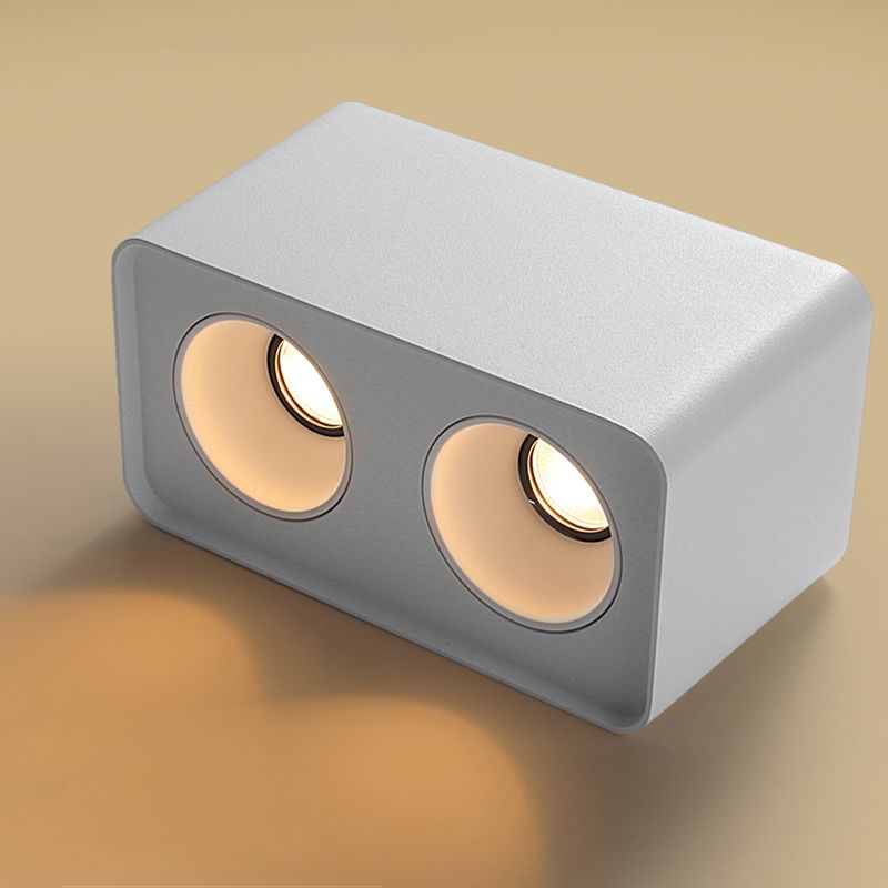 Plafonnier LED de forme rectangulaire, Style Simple et moderne, en aluminium, 2 lumières, montage encastré pour étude
