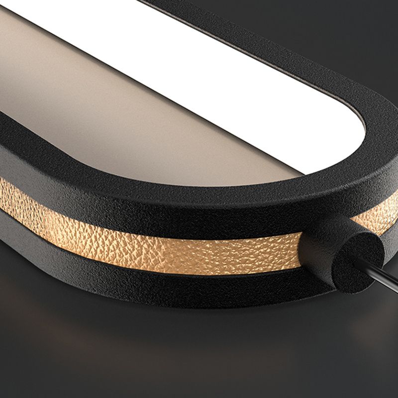 Eigentijdse stijl lineaire vorm hanglampen metaal 2 lichthangende lampen