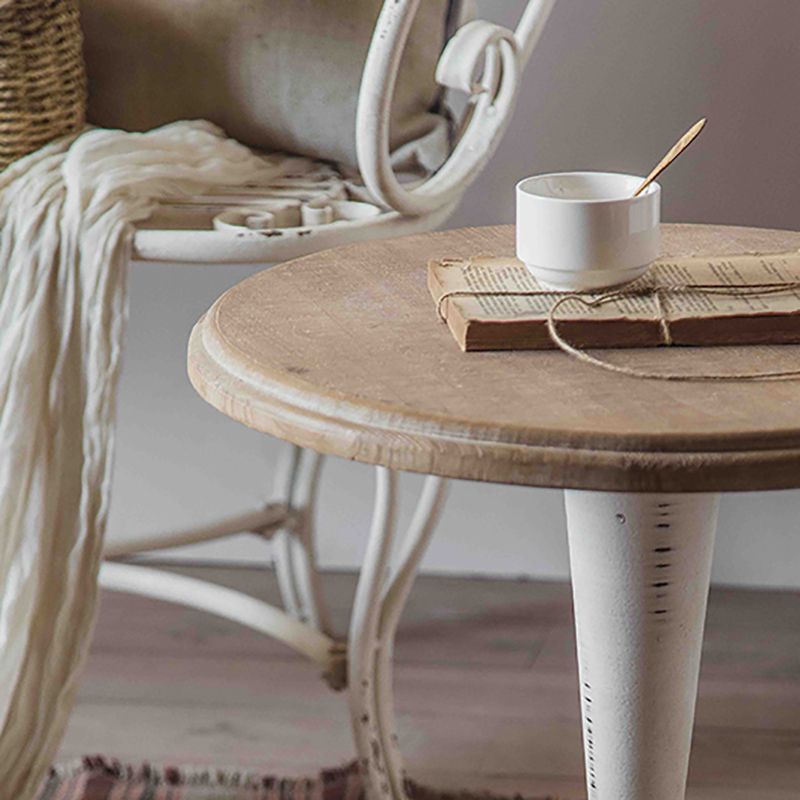 French Country Distressed Wood Coffee Table Set for Living Room