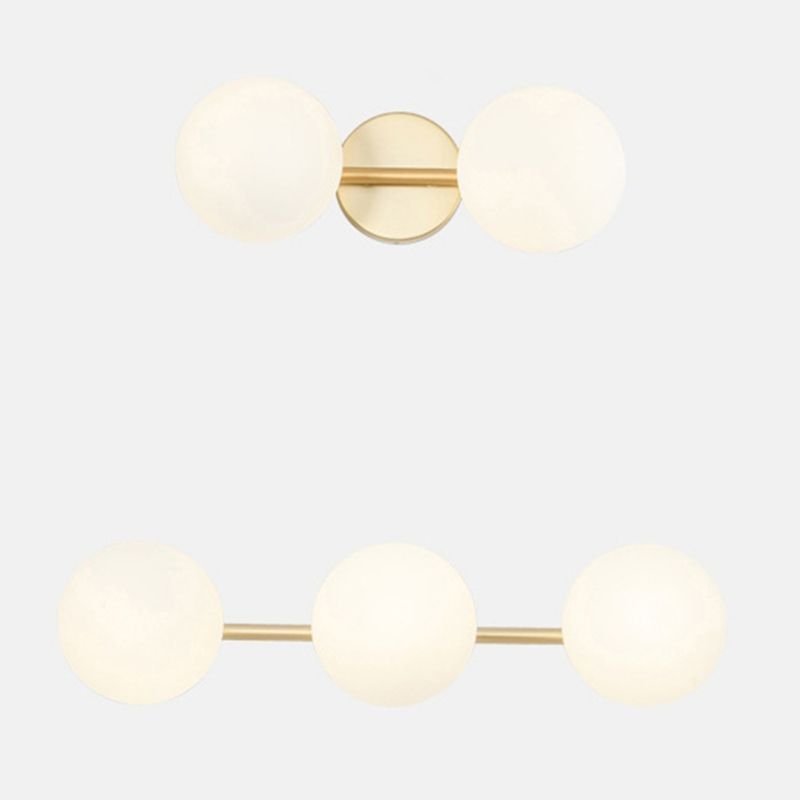 Nordic Style Golden Vanity Light Ball Shape Vanity Lamp for Shower Room
