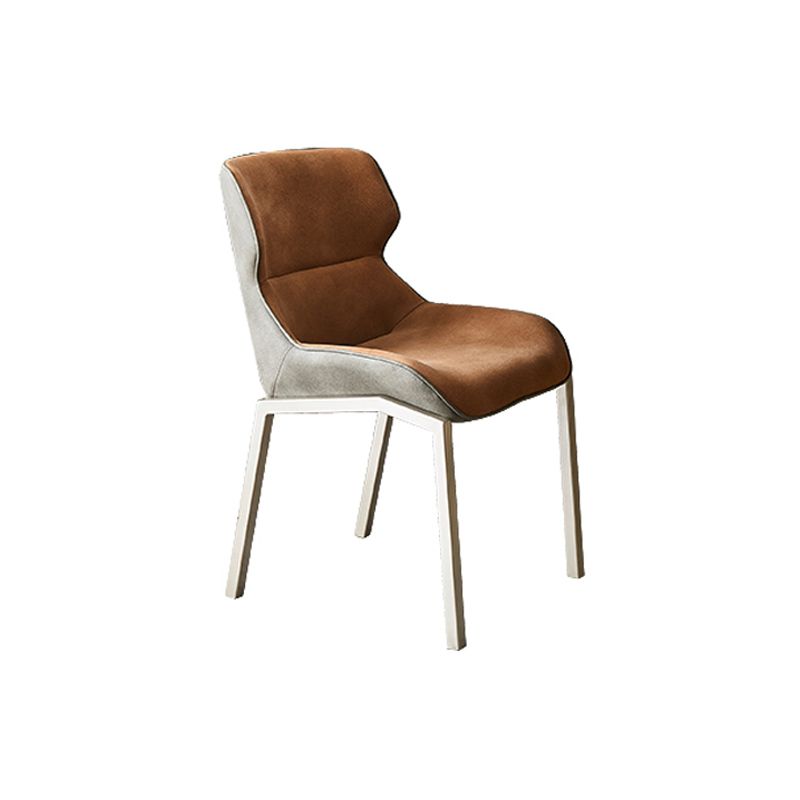 Chaise de salle à manger de style contemporain Chaise d'appoint à accoudoirs à oreilles en métal pour cuisine (Ensemble de 2)