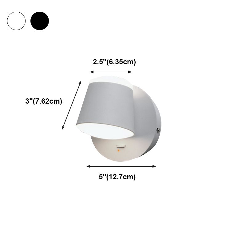 Modern Simplicity LED Wall Lamp Geometric Rotatable Wall Light with Acrylic Shade