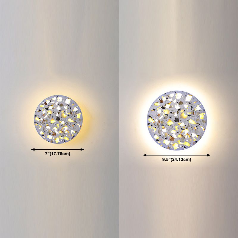 Nordic Cement Wall Light Round Colorful LED Wall Sconce for Living Room