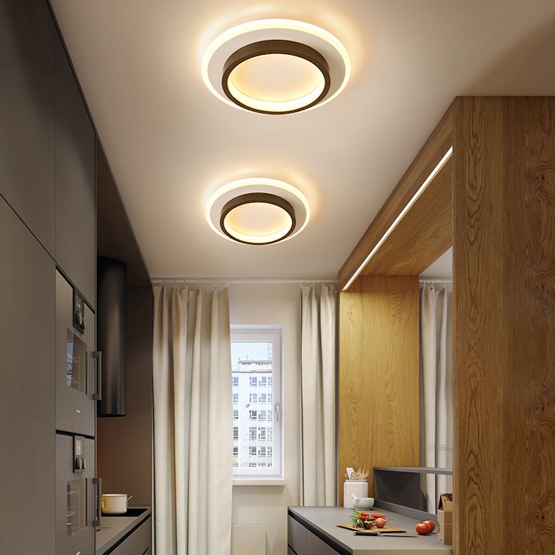 Luces montadas en el techo de múltiples cabezales, iluminación LED contemporánea de montaje empotrado, color negro