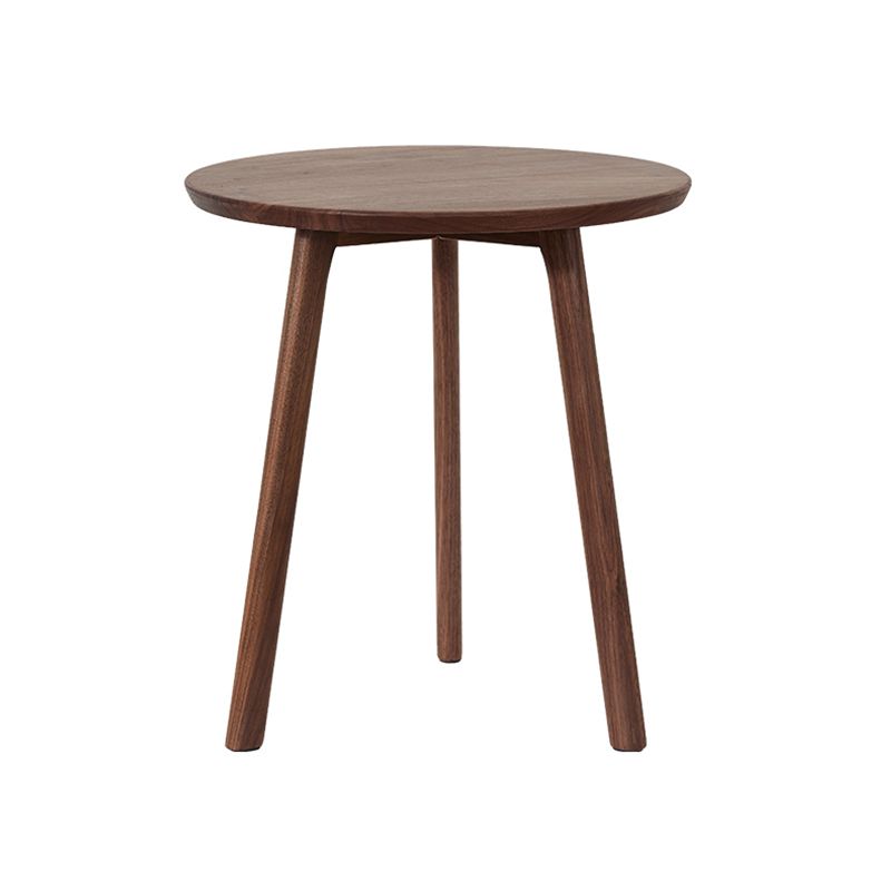 Scandinavian Solid Wood 3 Legs Double Tier Living Room Side Table
