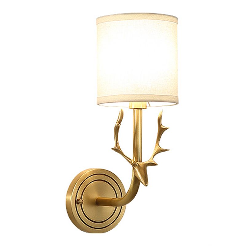 1 Light Cylinder Wall Mounted Light Fixture Modern Style Metal Wall Sconce Light