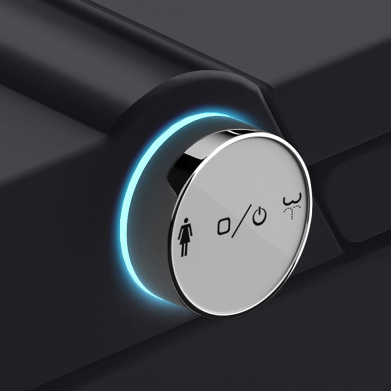 White Antimicrobial Bidet Elongated Smart Toilet with Unlimited Warm Water