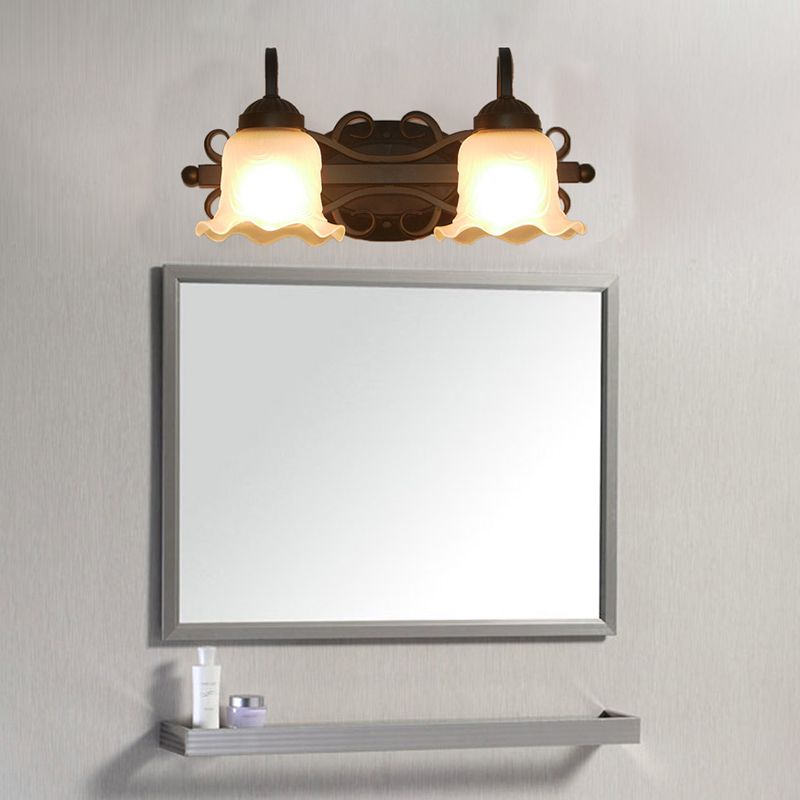 Simpuzzo specchio per trucco leggero americano American Glass Shade Mirror Fare lampada
