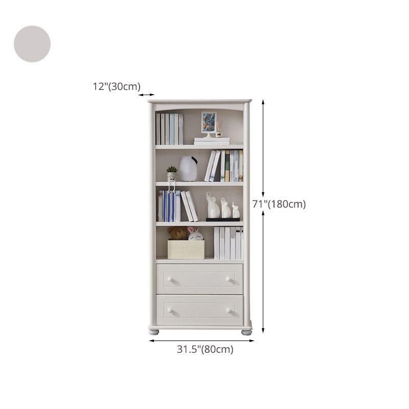 Modern Style Bookcase Wood Closed Back Standard Bookshelf for Home Office