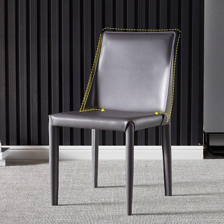 Metal moderno que cena la silla sin brazos del comedor de cuero de la silla para el uso del restaurante