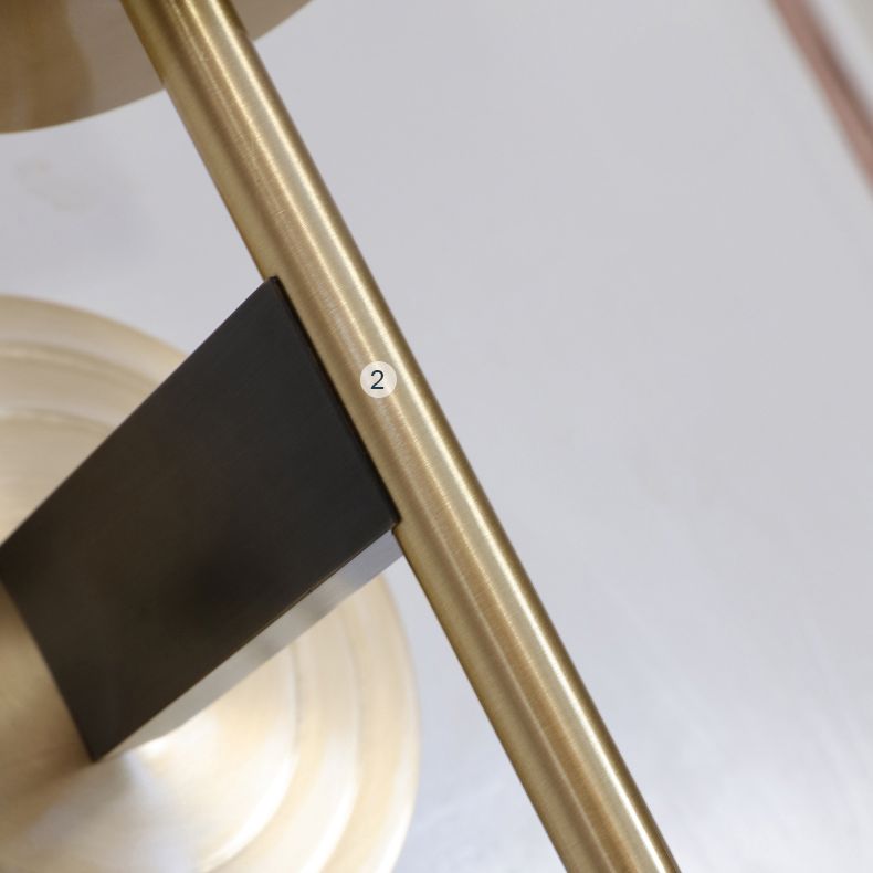 Modern Minimalist Cylindrical Wall Sconce Copper Wall Lamp with Clear Glass Shade