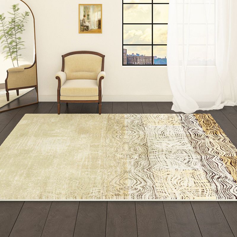 Geel modern tapijt abstract patroon polyester gebied tapijt antislip wasbaar tapijt voor woningdecoratie