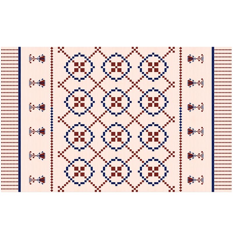 Black and White Simple Rug Polyester Moroccan Indoor Carpet Non-Split Carpet for Home Decor