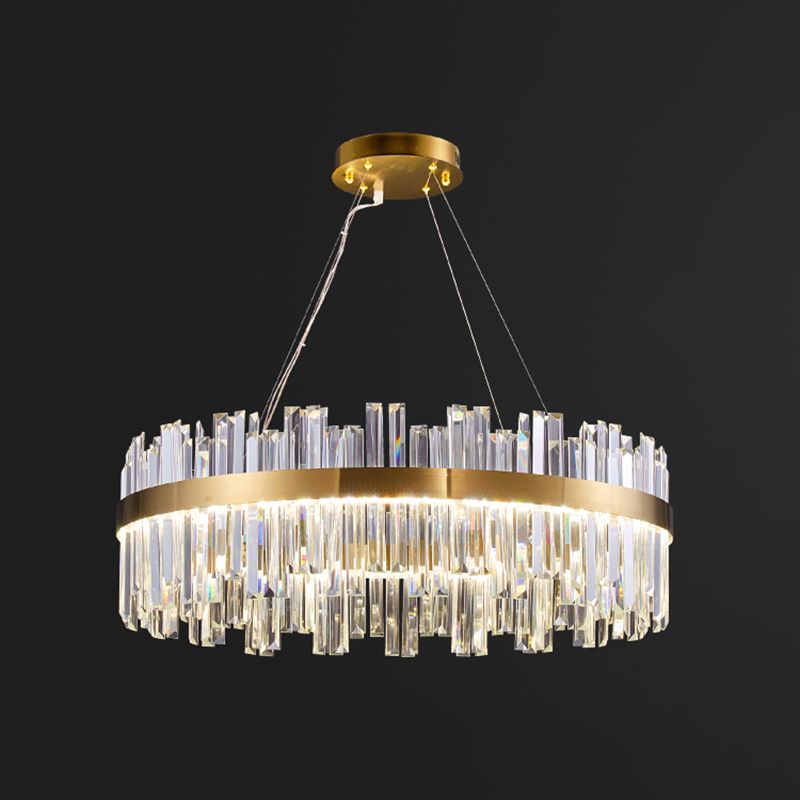 Moderno lampadario a pendente a pendente orbicolare sospeso di illuminazione cristallo