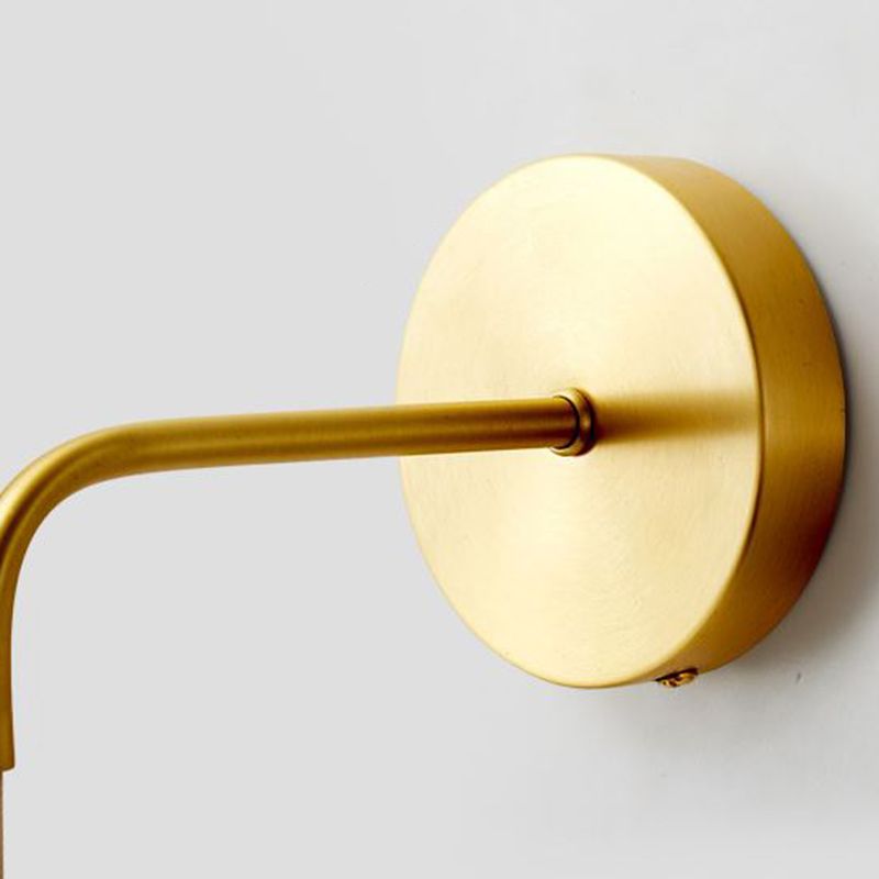 Cone Shape Metal Wall Light Modern Style 1 Light Wall Light Sconce in Brass