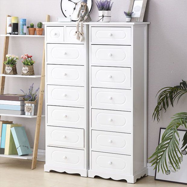 12" W Solid Wood Lingerie Chest Vertical Storage Chest with Drawers