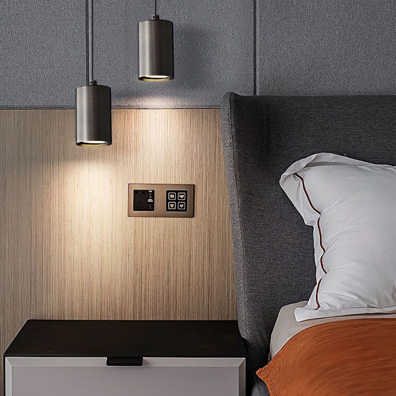 Minimalistische Zylinderhängelampe, modernes Metallheizlicht für Schlafzimmer