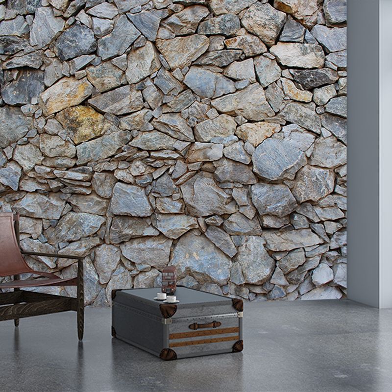 Horizontal Photography Brick Wall Mural Eco-friendly Wallpaper for Bedroom