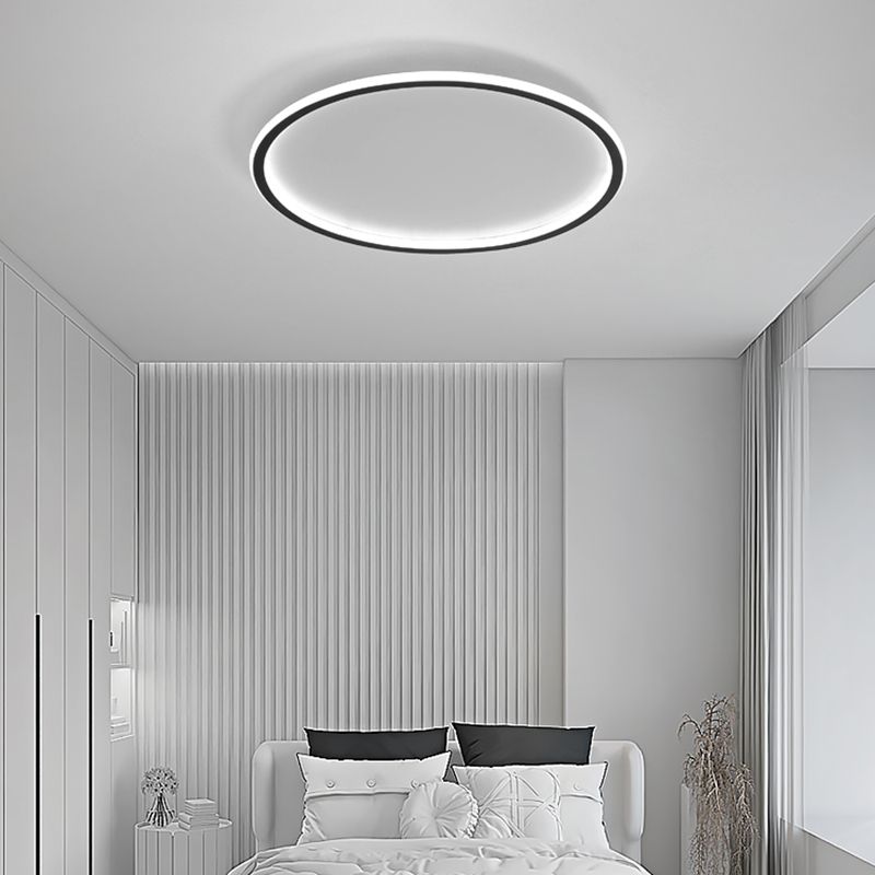 Round LED Ceiling Light Modern Ceiling Mount Lamp with Silica Gel Shade for Bedroom