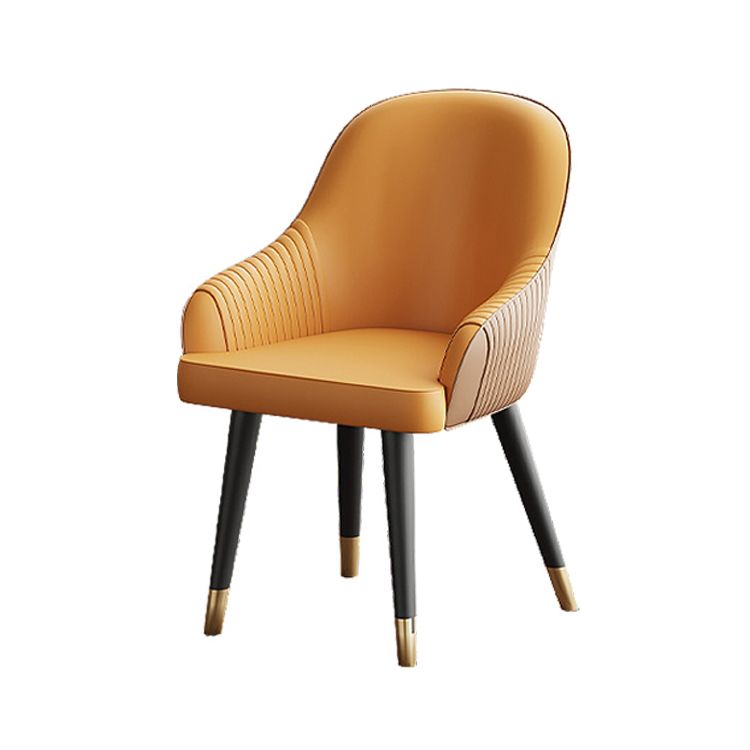 Sillas de comedor de cuero sintético Glam, silla lateral tapizada para uso en restaurantes