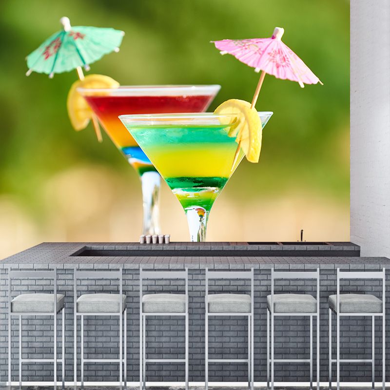 Modern Wallpaper Mural for Wine Bar Stain Resistant Wall Covering, Custom Print