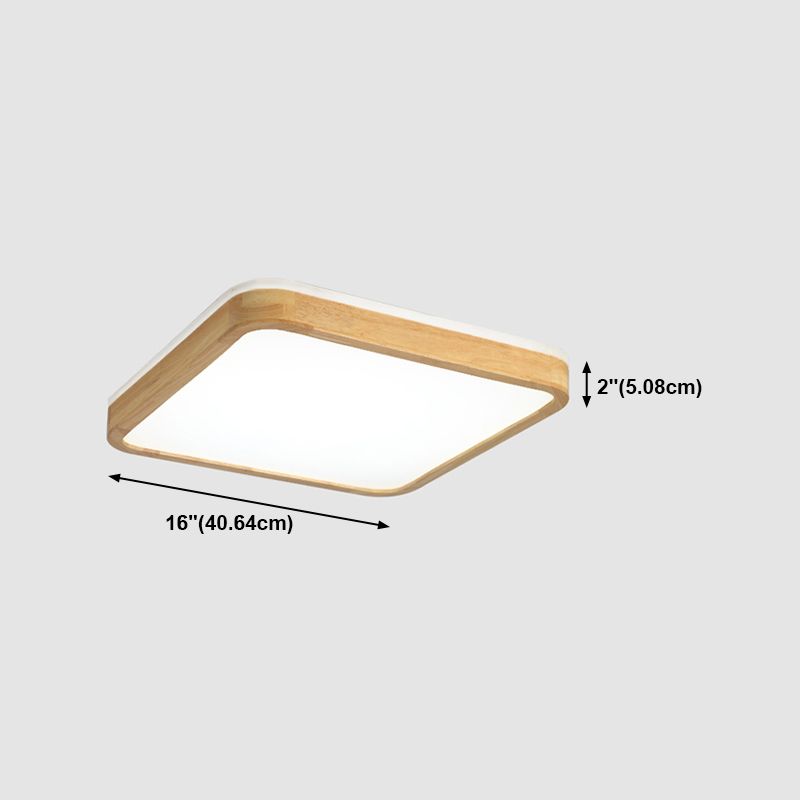 Luz de techo LED moderna del accesorio de iluminación del techo del soporte rasante de madera de la geometría para el dormitorio