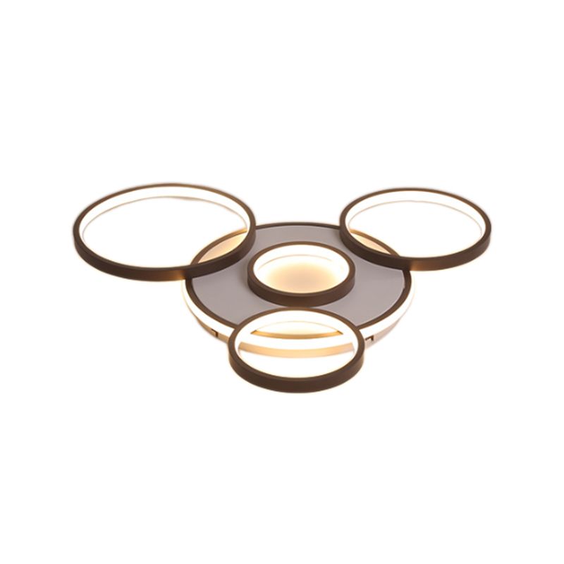 Geometric Pendant Light Fixtures Modern Metal Ceiling Light in Black