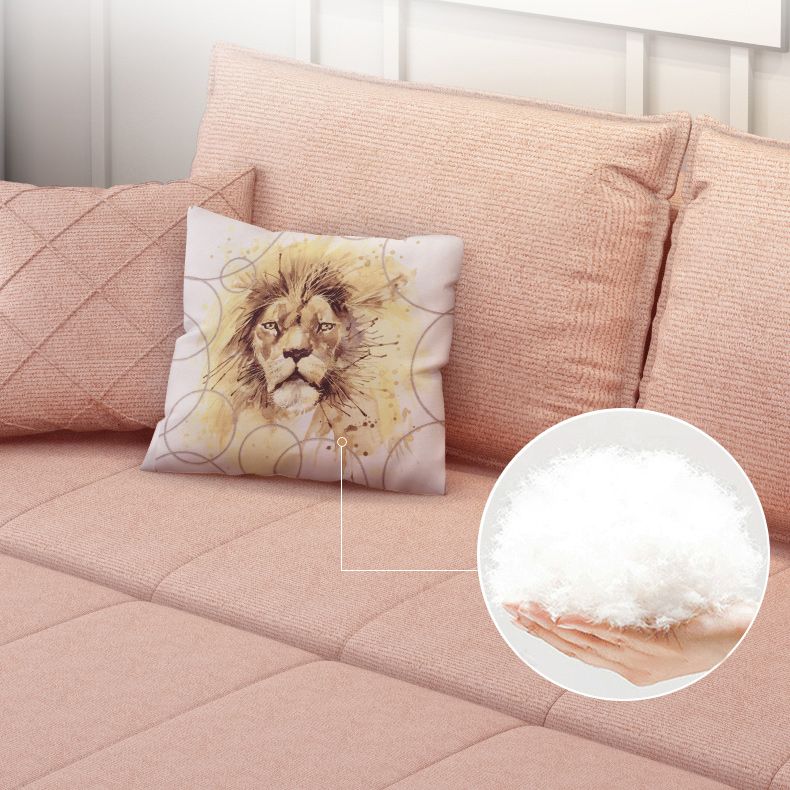 Square Arm Sofa Futon Foldable Pillow Included Cushion Back Sleeper Sofa